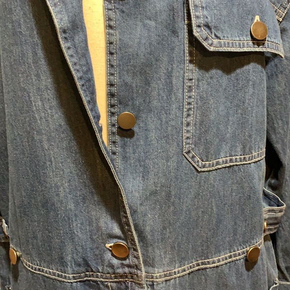 Anthropologie Mare Mare Aya Denim Utility Jumpsuit M - Picture 9 of 11